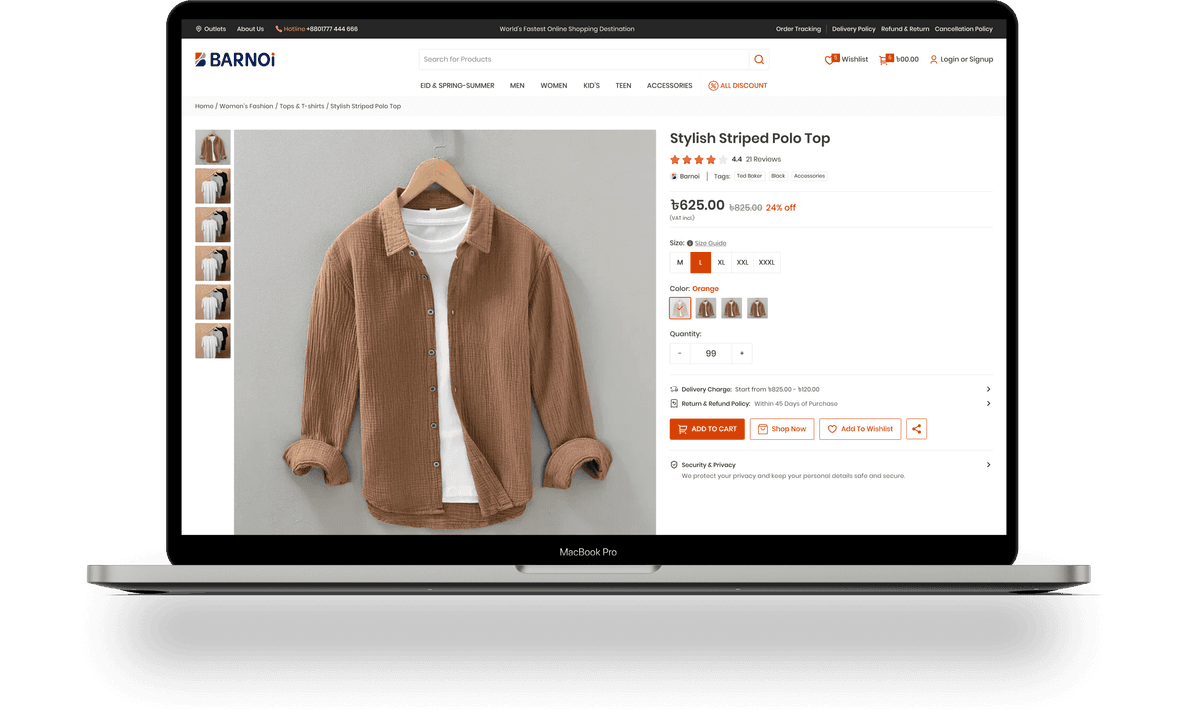 Product details viewing